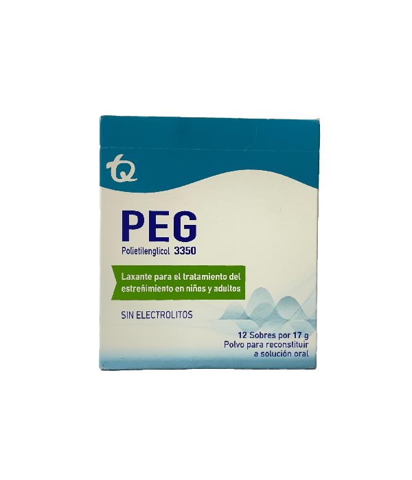 PEG POLIETILENGLICOL 3350 CAJA X 12 SOBRES